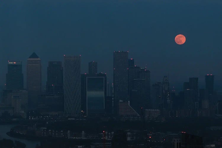 Isle Of Dog With Full Moon