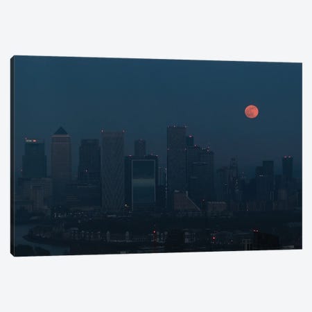 Isle Of Dog With Full Moon Canvas Print #GBN27} by Gilliard Bressan Canvas Art Print