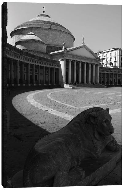 Naples In Black And White Canvas Art Print