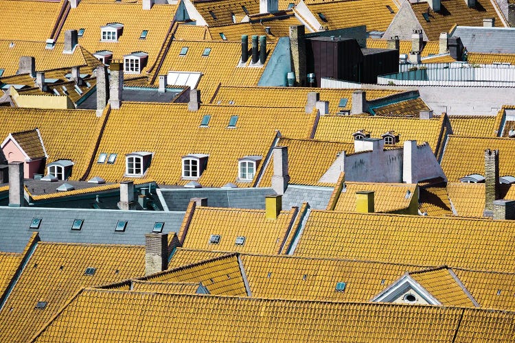 Golden Rooftops by Gilliard Bressan wall art
