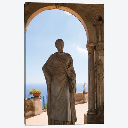 Old Statue With Sea Canvas Print #GBN47} by Gilliard Bressan Canvas Art Print