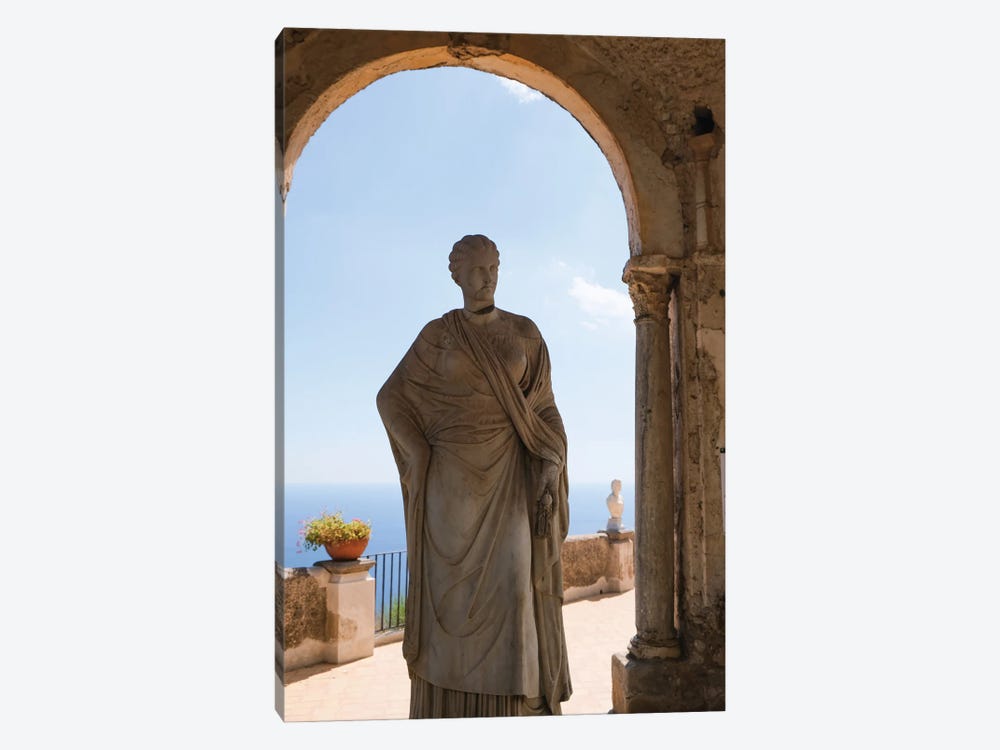 Old Statue With Sea by Gilliard Bressan 1-piece Canvas Art Print
