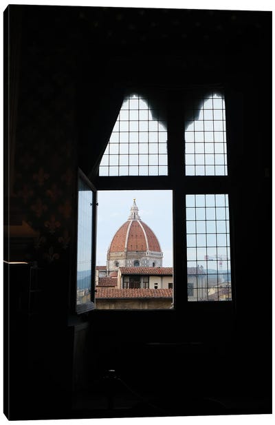 Firenze Window Canvas Art Print - Dark Academia
