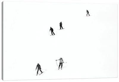 Ski Minimalism Canvas Art Print - Skiing Art