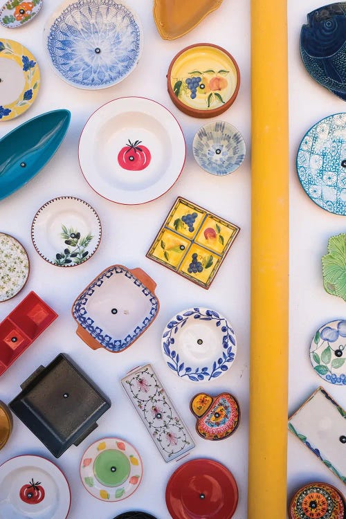 Colorful Plates At Wall