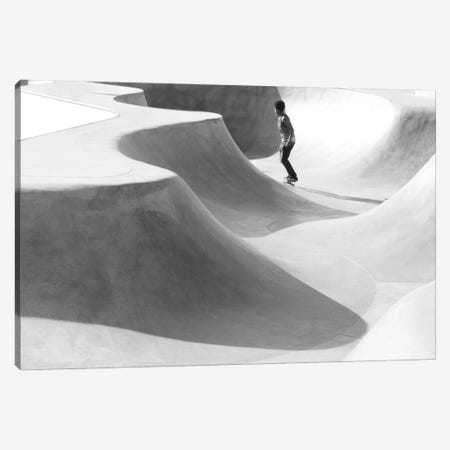 Skater At Moon Canvas Print #GBN64} by Gilliard Bressan Canvas Art Print