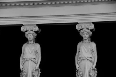 Twin Statues by Gilliard Bressan art print