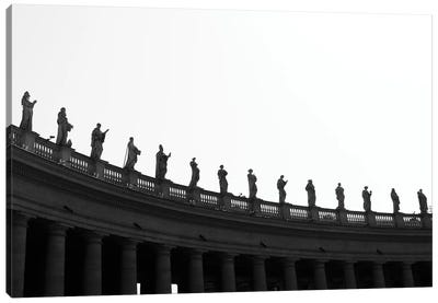 Vatican Statues Canvas Art Print - Dark Academia