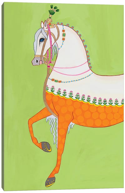 Indian Horse Left Canvas Art Print - Green Orchid Boutique