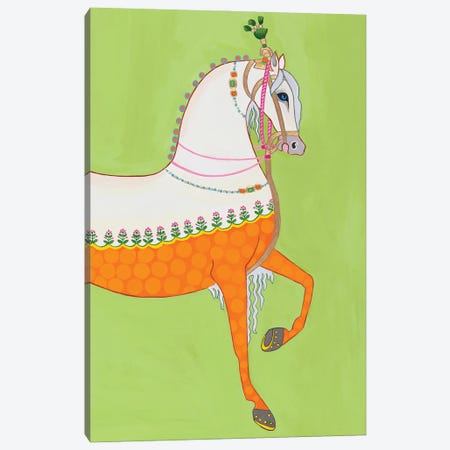 Indian Horse Right Canvas Print #GBQ49} by Green Orchid Boutique Canvas Art Print