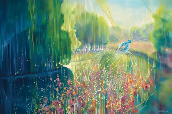 Gill Bustamante: A Kind Of Magic, A Kingfisher By A River by Gill Bustamante