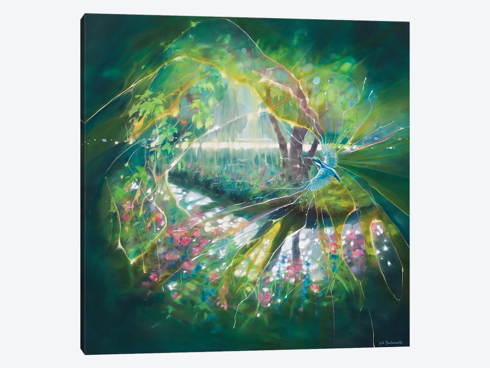 The Purveyor Of Magic, A Kingfisher Dream by Gill Bustamante 1-piece Canvas Artwork