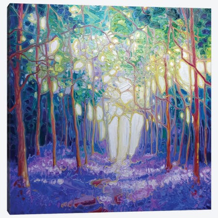 Escape Through The Bluebell Wood Canvas Print #GBU11} by Gill Bustamante Canvas Artwork