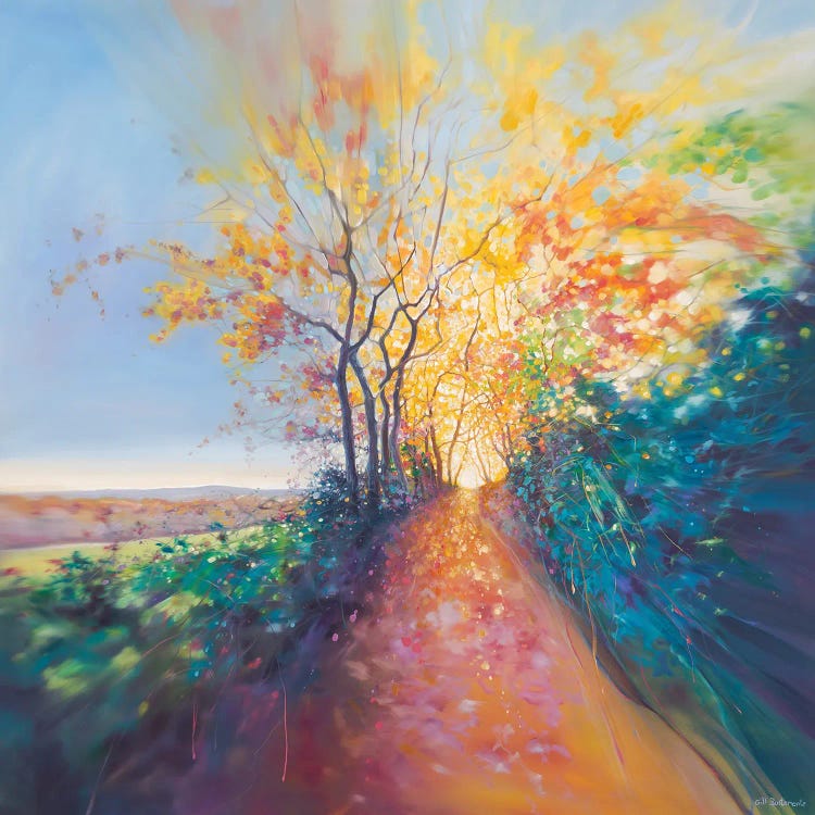 The Truth Calls From The Autumn Path by Gill Bustamante wall art