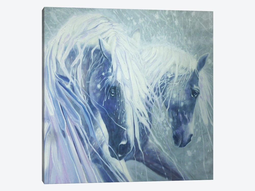 Ice Horses, Square by Gill Bustamante 1-piece Canvas Art