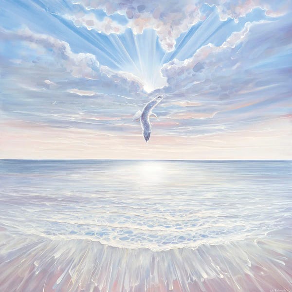 Gill Bustamante: Soul Of The Sea A Spiritual Seascape With Seagull by Gill Bustamante