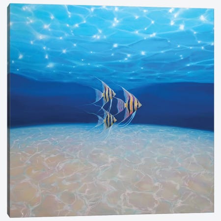 Angels Under The Sea, Square Canvas Print #GBU2} by Gill Bustamante Canvas Artwork
