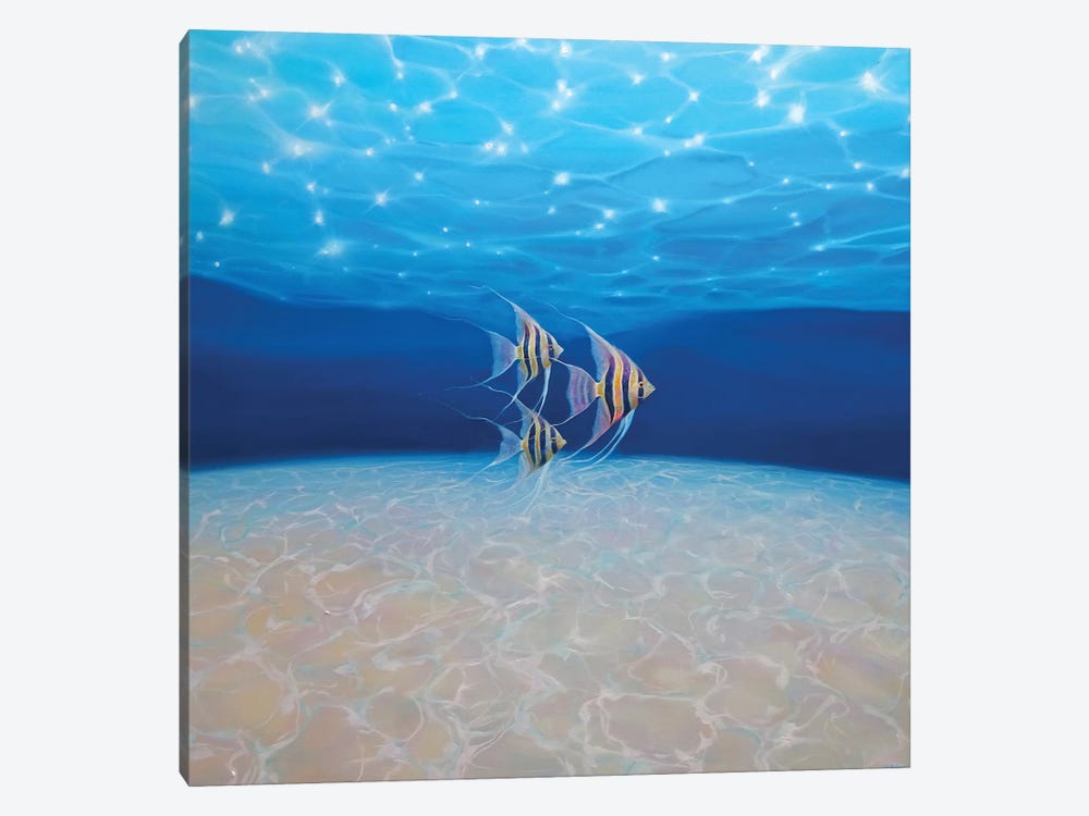 Angels Under The Sea, Square by Gill Bustamante 1-piece Canvas Print