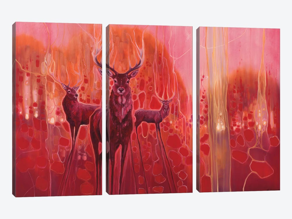 Red Magic by Gill Bustamante 3-piece Canvas Print