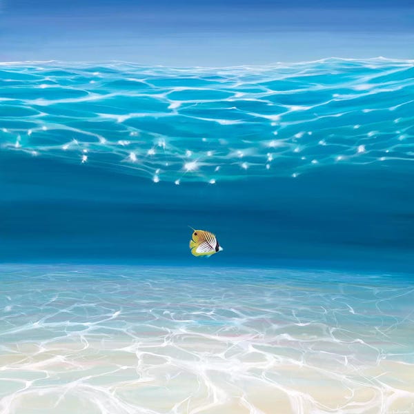 Gill Bustamante: Solo In The Turquoise Sea by Gill Bustamante