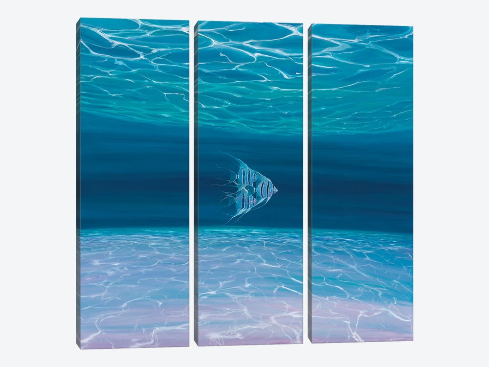 Blue Angels Blue Sea by Gill Bustamante 3-piece Canvas Print