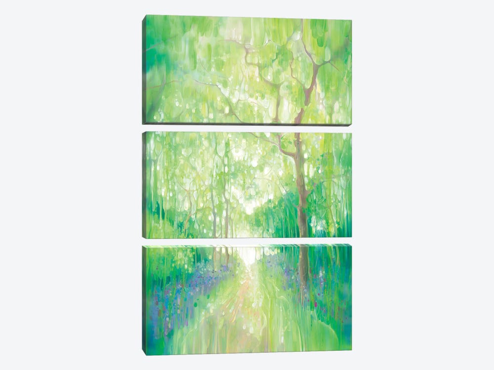 Green Forest Calling by Gill Bustamante 3-piece Canvas Print