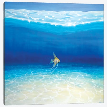 Angel Escapes To The Sea Canvas Print #GBU82} by Gill Bustamante Canvas Art Print