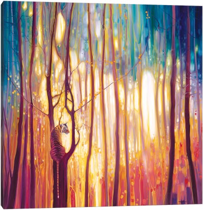 Tiger Burning Bright Canvas Art Print - Gill Bustamante