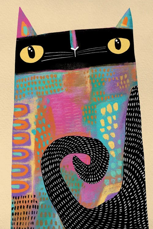 Colorful Cat by Gabriela Avila wall art