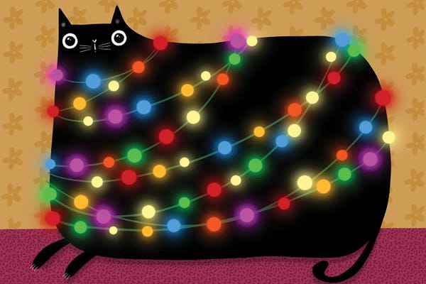 Naughty Or Nice: December Cat by Gabriela Avila