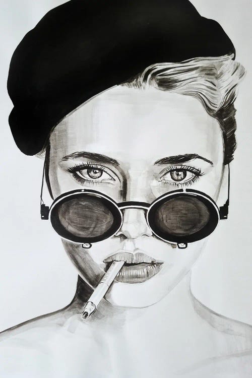 My Pink Sunglasses Turned Black by Gilles LeBlu wall art