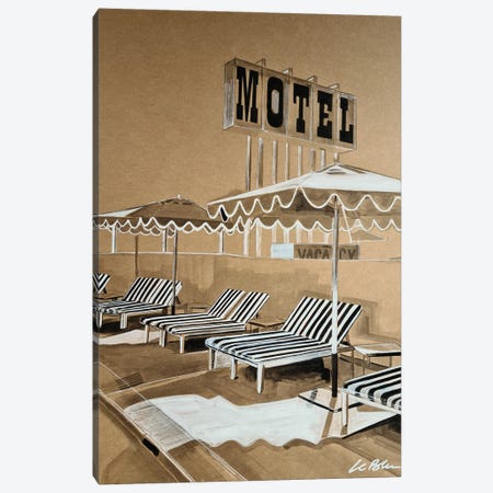 Motel Canvas Print #GBZ23} by Gilles LeBlu Canvas Artwork