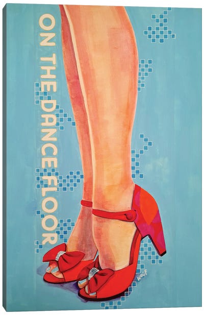 Be The Dancer Canvas Art Print - Turquoise Art