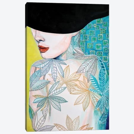 Botanical Lady Canvas Print #GBZ76} by Gigi And The Wolf Canvas Wall Art
