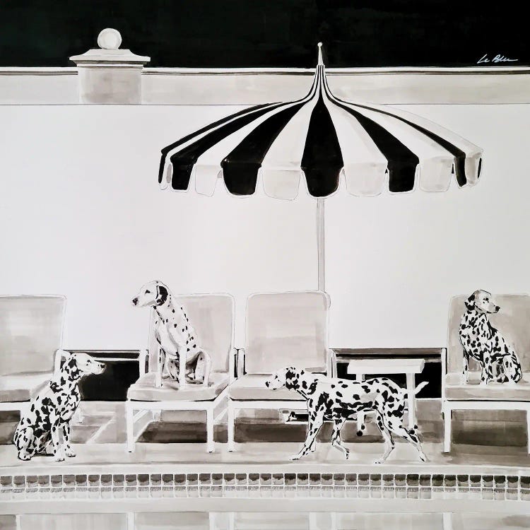 Four Dalmatians by Gilles LeBlu wall art