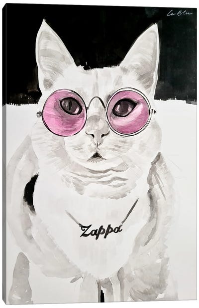 My Pink Sunglasses Canvas Art Print - Gilles LeBlu