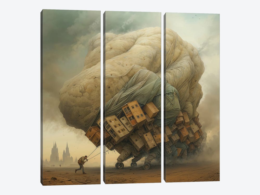 Baggage IV by Graeme Cornies 3-piece Canvas Art Print