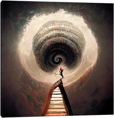 Ascending The Upward Spiral II Canvas Art Print - Graeme Cornies