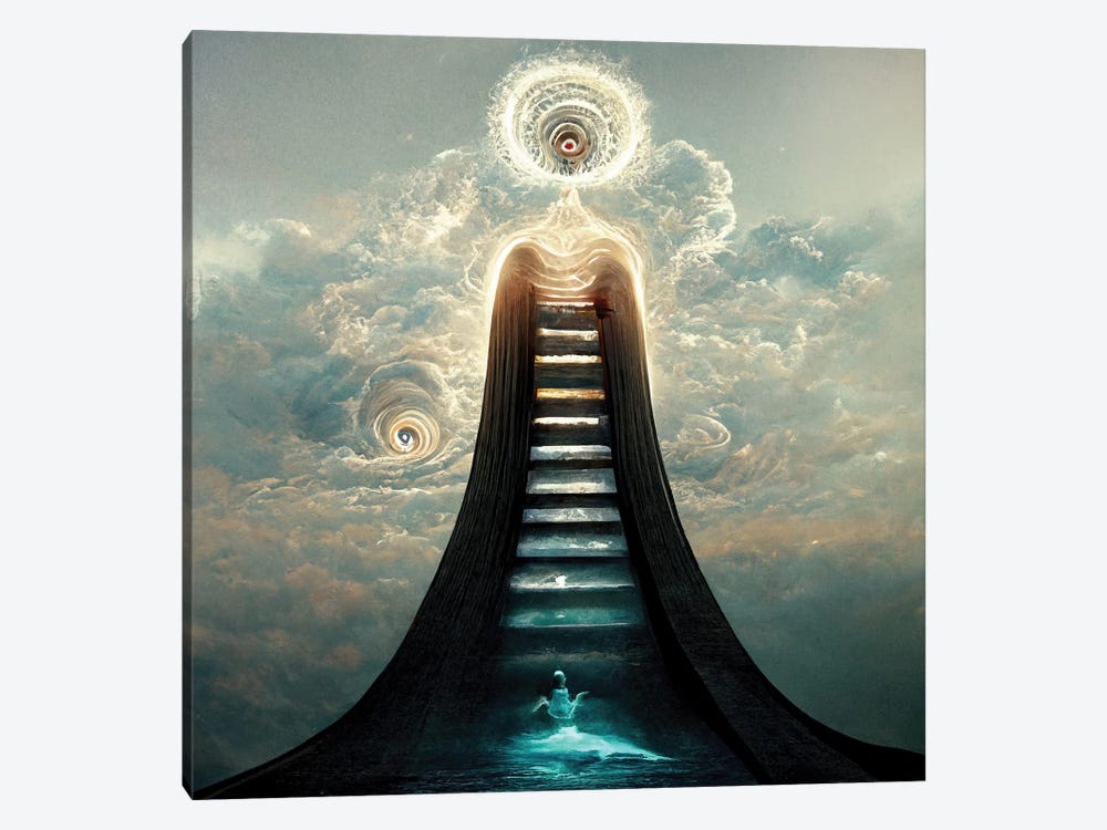 Ascension And Dissolution At The Pinnacle Of The Upward Spiral II by Graeme Cornies 1-piece Canvas Art Print