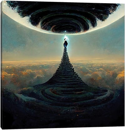 Ascension And Dissolution At The Pinnacle Of The Upward Spiral III Canvas Art Print - Graeme Cornies