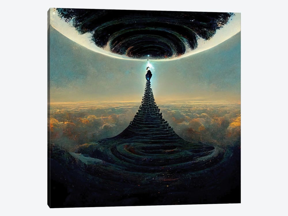 Ascension And Dissolution At The Pinnacle Of The Upward Spiral III by Graeme Cornies 1-piece Canvas Artwork