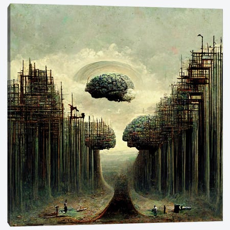 Mental Lumber And The Construction Of A Unified Theory II Canvas Print #GCE36} by Graeme Cornies Canvas Artwork