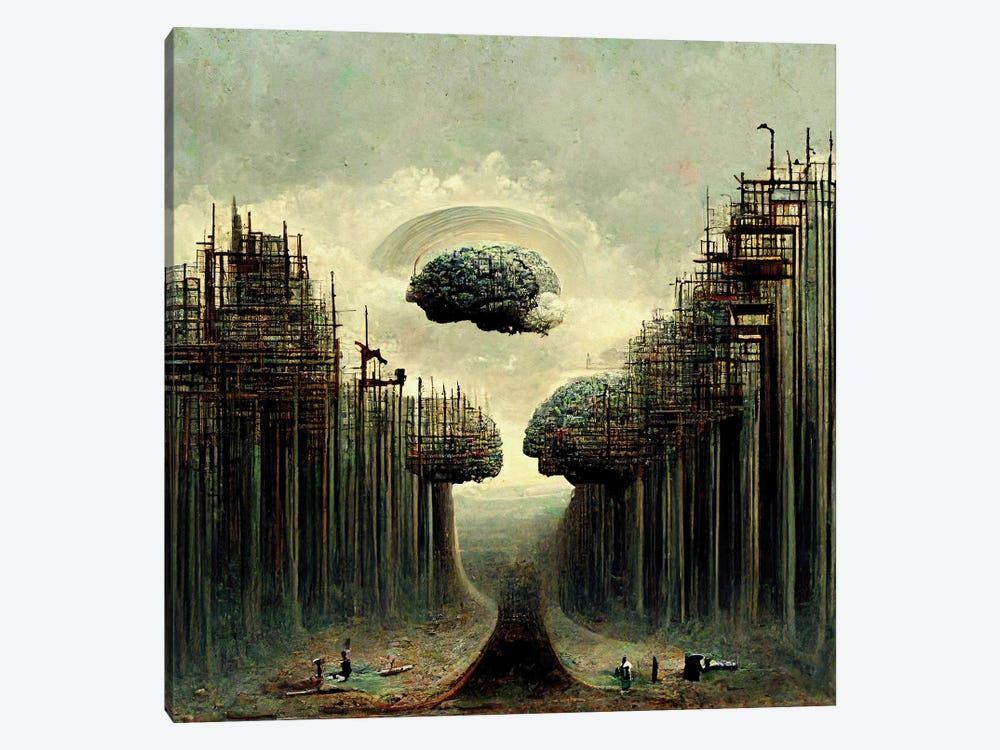 Mental Lumber And The Construction Of A Unified Theory II by Graeme Cornies 1-piece Canvas Artwork
