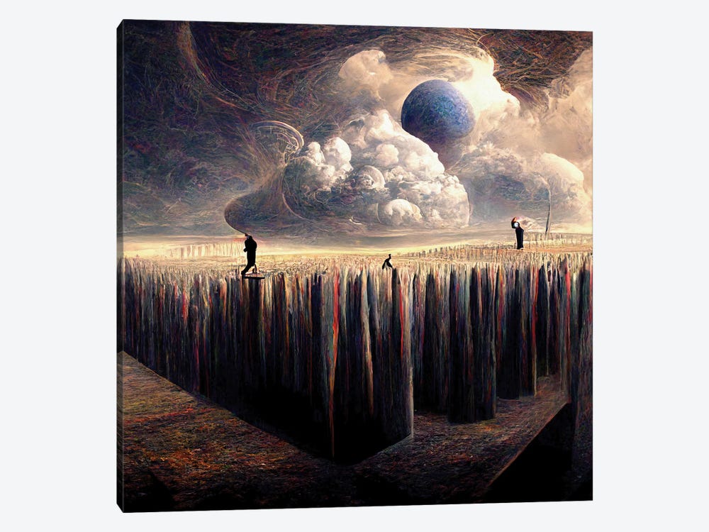 Mental Lumber And The Construction Of A Unified Theory III by Graeme Cornies 1-piece Canvas Art Print