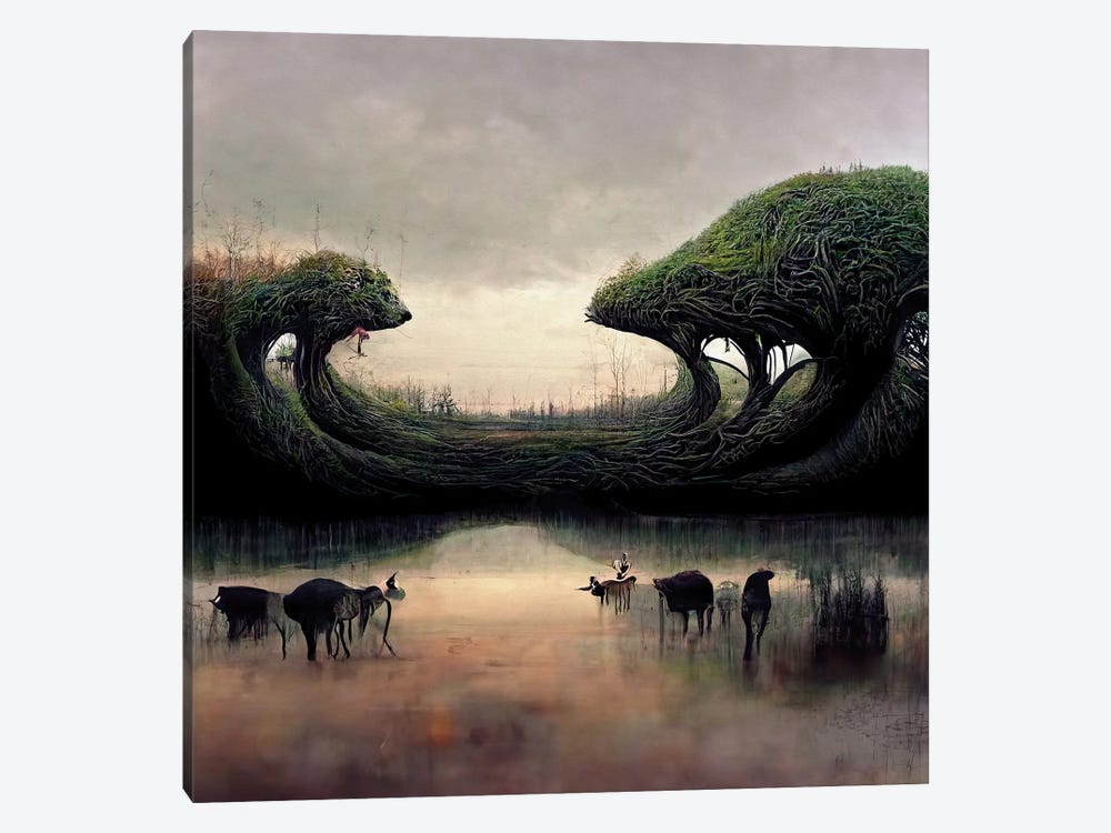 Nature Witnessing Itself Through All Creatures I by Graeme Cornies 1-piece Canvas Print