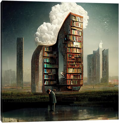 Theories Are Buildings I Canvas Art Print - Similar to Salvador Dali