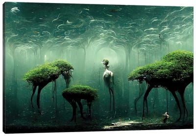 The Ocean Dreams Of The Forest I Canvas Art Print - Similar to Salvador Dali