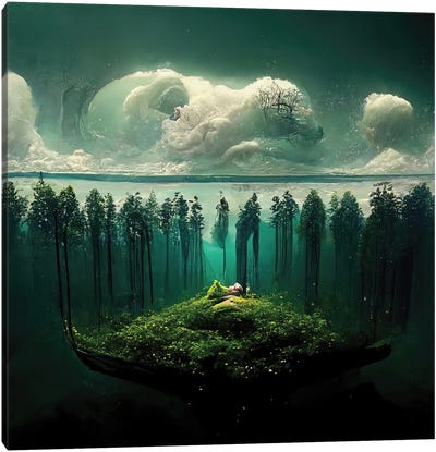The Ocean Dreams Of The Forest VIII Canvas Art Print - Graeme Cornies