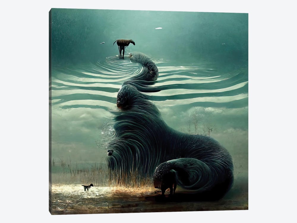 Aquatic Animals Of The Cresting Waves V by Graeme Cornies 1-piece Canvas Art