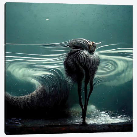 Aquatic Animals Of The Cresting Waves VI Canvas Print #GCE7} by Graeme Cornies Canvas Print